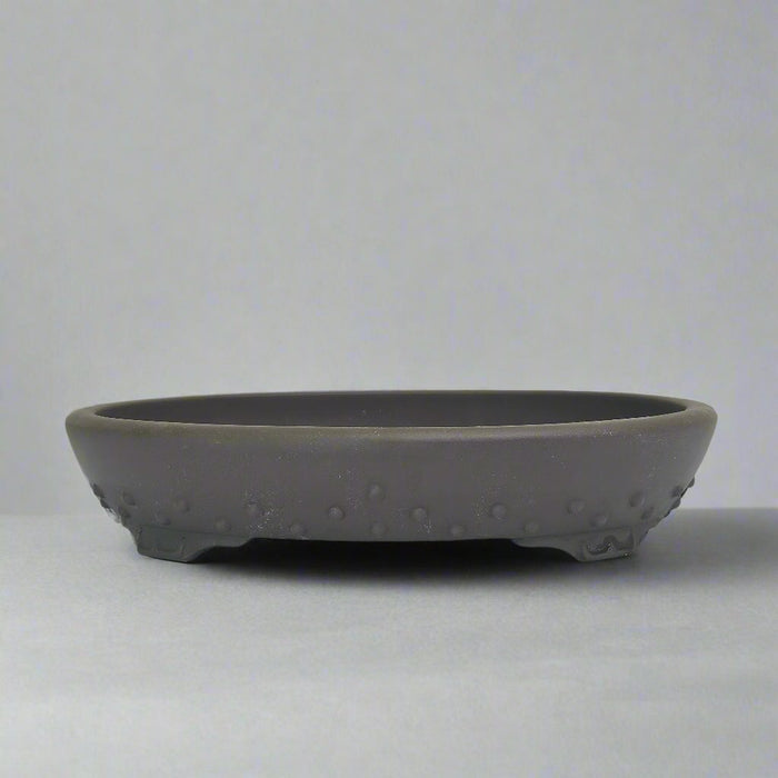 30cm Premium Unglazed Bonsai Pot | Oval | 30cm x 24cm x 6cm | Brown