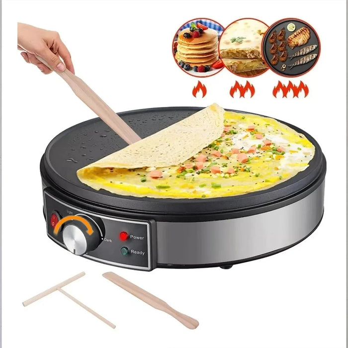 Pancake Maker,Non-Stick Griddle,Electric Crepe Maker, 1000W 12"