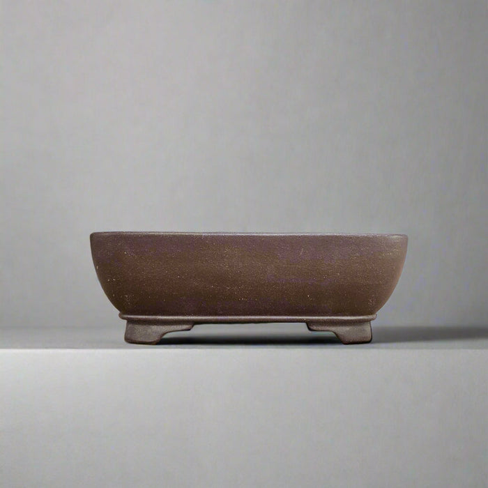 21cm Premium Unglazed Bonsai Pot | Rectangle | 21cm x 17cm x 7cm | Brown