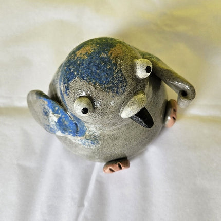 Pigeon with Sign - Handmade Ceramic Friend