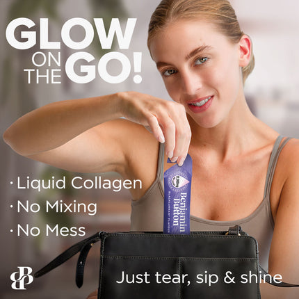 28x BlackCurrant 12,000mg Marine Collagen Liquid Sachets