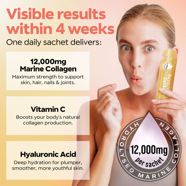 28x Mango 12,000mg Marine Collagen Liquid Sachets