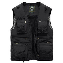 14 Pockets Summer New Men US Tactical Hiking Fishing Vest Mens Photographer Waistcoat Mesh Cargo Sleeveless Jacket Tool Vest