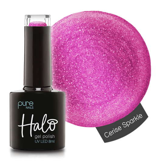 Gel Nail Polish Cerise Sparkle 8ml