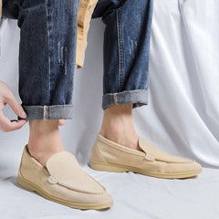 GEONWOO Old Money Suede Loafers
