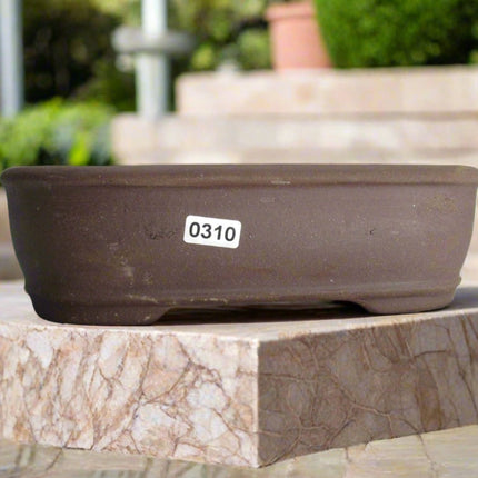 21cm Unglazed Bonsai Pot | Rectangle | 21cm x 16cm x 6cm | Brown