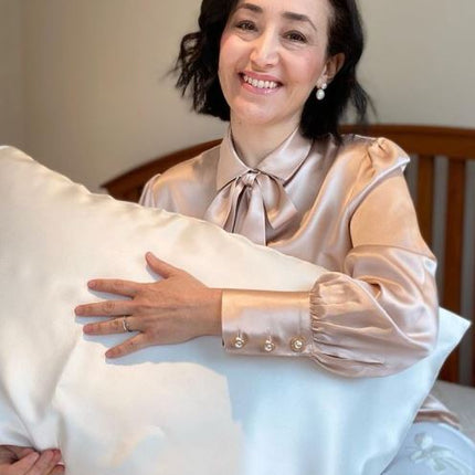 White Silk Pillowcase - Standard