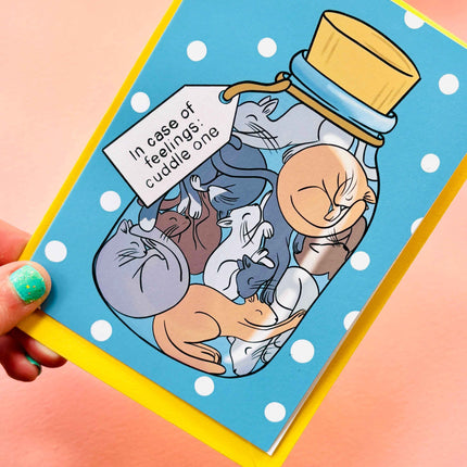 Emergency Cats Care Package Blank Art Card