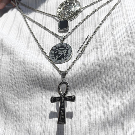 Ancient Ankh Noir Necklace