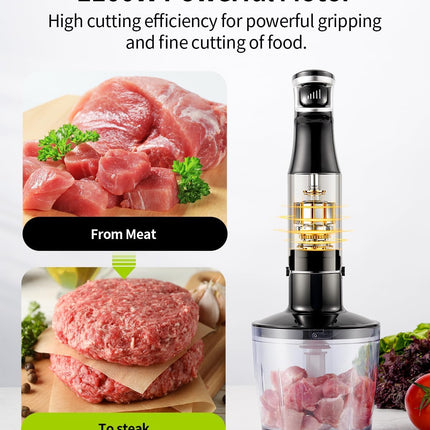 SHARDOR Hand Blender 1100W 5 in 1 Stick Blender 20 Speed Turbo Hand Whisk