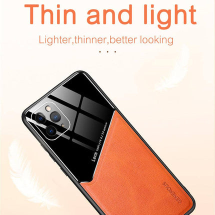 Acrylic + PU Leather Black Case - For iPhone 12 / 12 Pro Case