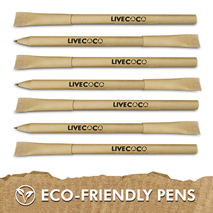 Paper Ballpoint Pens - 24 Pack