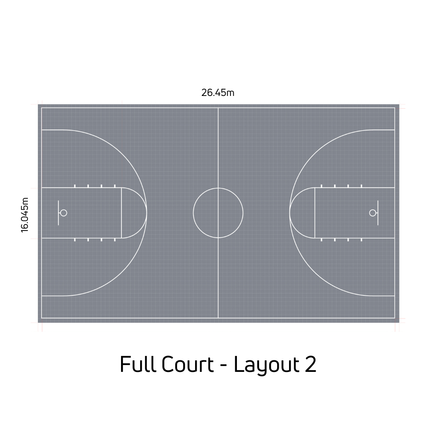 Basketball Court System - Full Court | Includes Court Markings