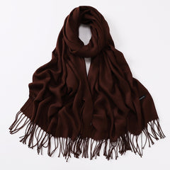 Autumn And Winter Cashmere-like Solid Color Long Scarf