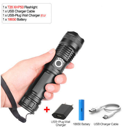 USB Charging Zoom P50 Flashlight