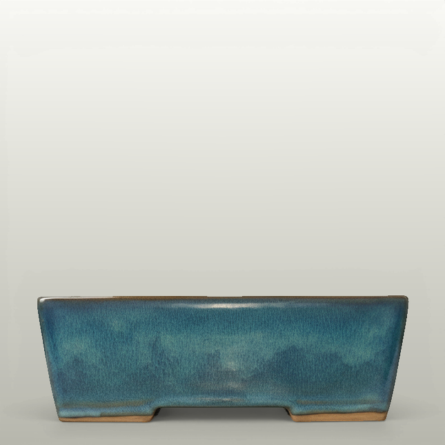 32cm Glazed Bonsai Pot | Rectangle | 32cm x 23cm x 9cm | Blue
