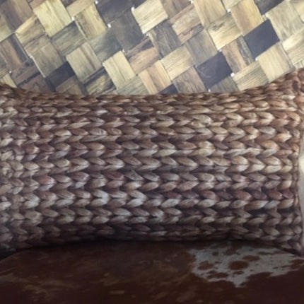 Water Hyacinth Oblong Cushion With Hessian Trim