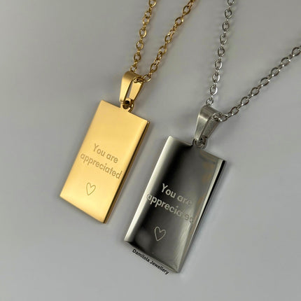 ‘Queen of my Heart’ Necklace - Gold/Silver - Double sided