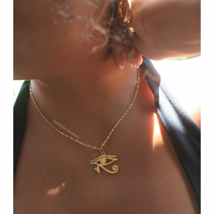 Eye Of Horus Necklace - Gold/Steel