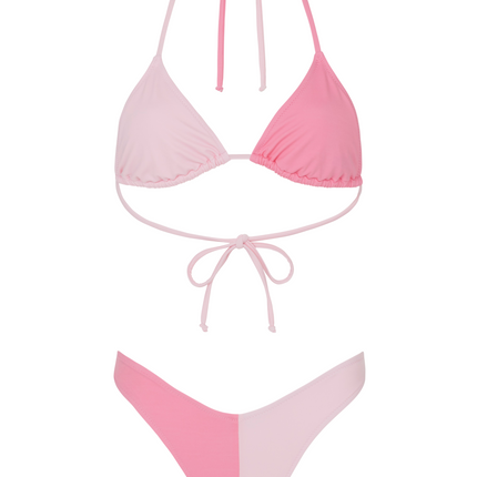 Pink Colour Duo Bikini Bottom