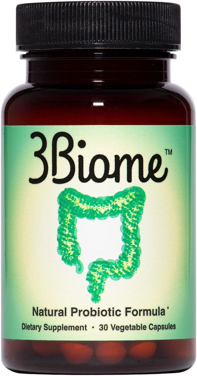 3Biome - Natural Probiotic Supplement - Non-GMO, Vegan, Gluten-Free | 30 Vegetable Capsules