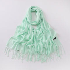 Autumn And Winter Cashmere-like Solid Color Long Scarf