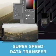 Maplin Lightning to USB-A Cable - Black, 1m