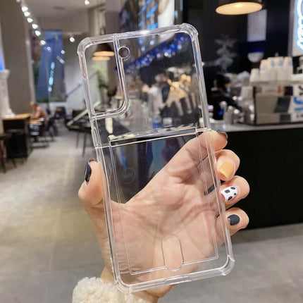 Soft TPU Clear Case With Card Slot - For Samsung S21