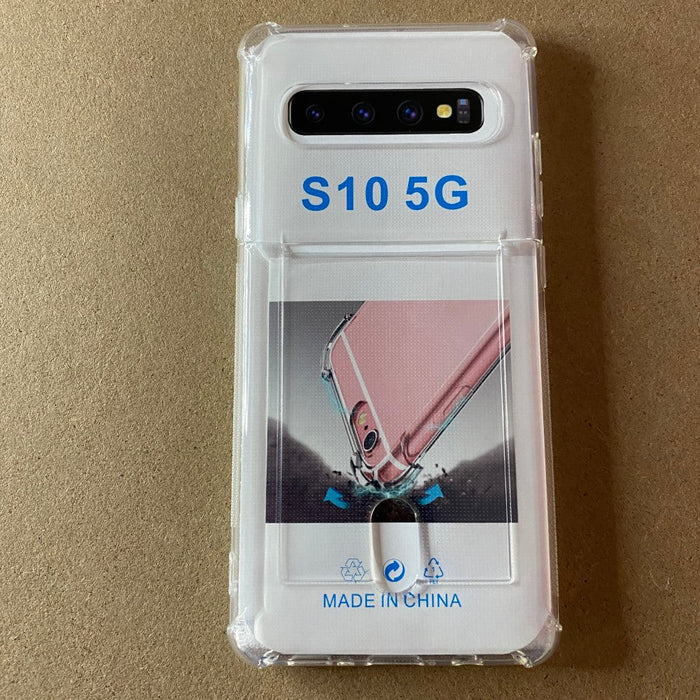Soft TPU Clear Case With Card Slot - For Samsung S10 5G