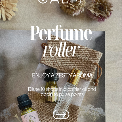 Breathe Calm – Stress Relief & Uplift Blend with Sweet Orange, Lavender & Frankincense