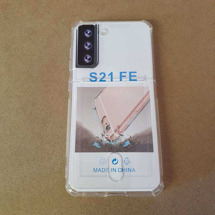 Soft TPU Clear Case With Card Slot - For Samsung S21 FE