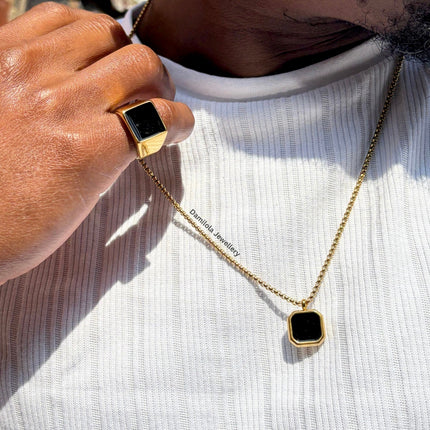 ‘King Noir’ Gold/Silver Necklace