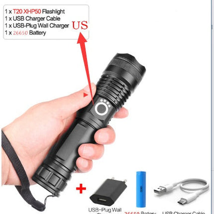 USB Charging Zoom P50 Flashlight
