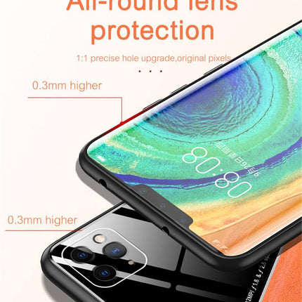 Acrylic + PU Leather Black Case - For iPhone 12 / 12 Pro Case