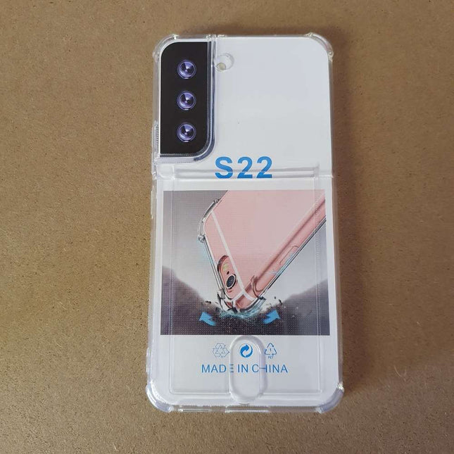 Soft TPU Clear Case With Card Slot - For Samsung S22