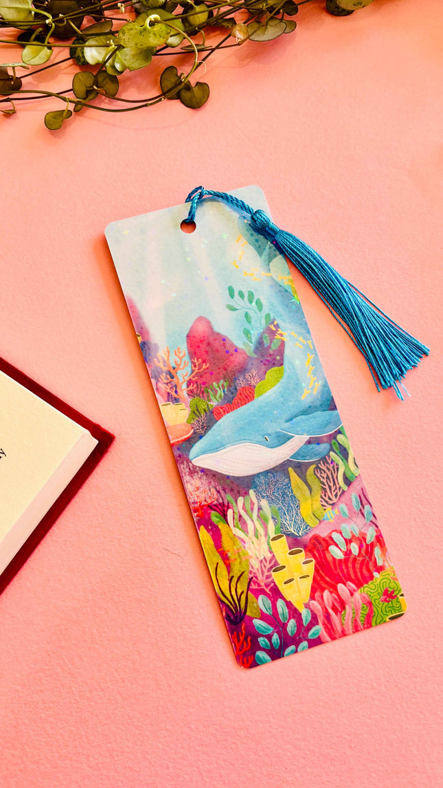 Ocean Whale Handmade Holographic Bookmark