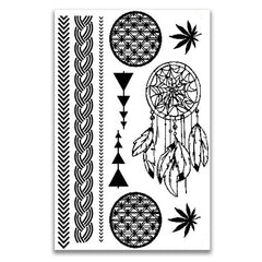 Black lace waterproof tattoo stickers