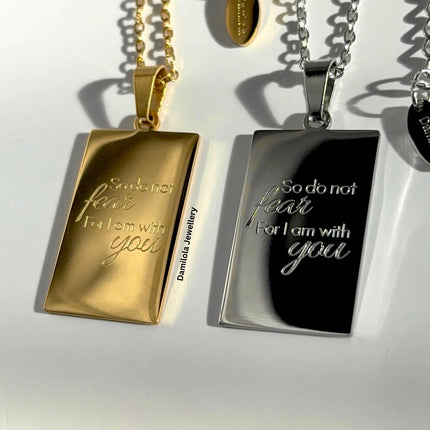 ‘So Do Not Fear’ Necklace - Gold/Silver - Double Sided