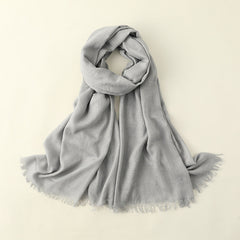 Artistic Sunscreen Solid Color Cotton And Linen Scarf