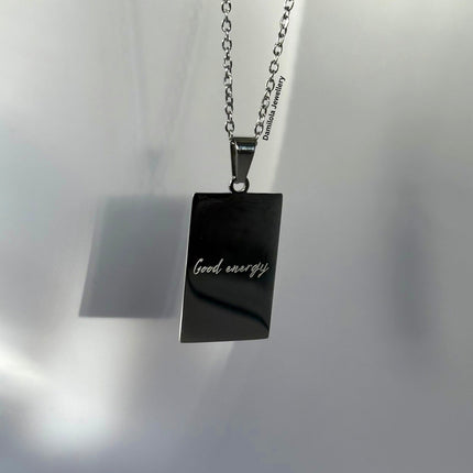 ‘Good energy. No negativity’ Necklace - Gold/Silver - Double Sided