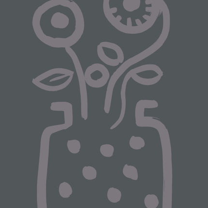 Vase no 2 print - Grey + Pewter