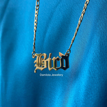Old School Custom Name Necklace