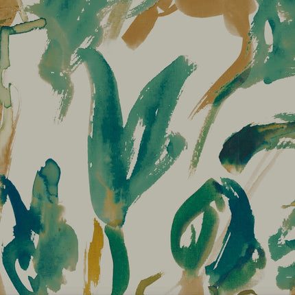 Watercolour Floral Wallpaper - Sand + Mint