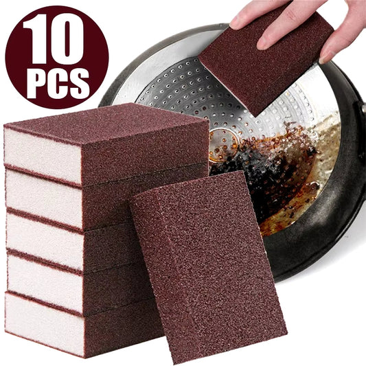 10Pcs Nano Sponge Magic Erasers Carborundum Removing Rust Cleaning Sponge Brush Kitchen Pot Dish Rust Removal Emery Clean Rub