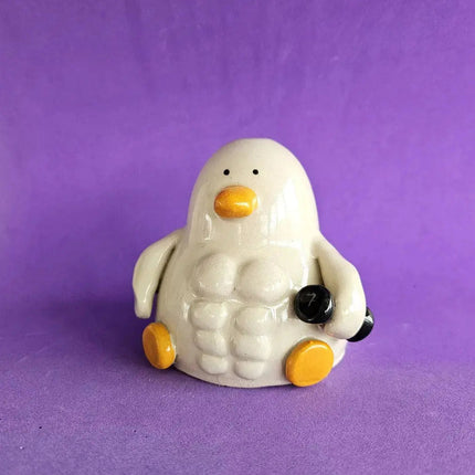 Russell with the Muscle (Gym Duck)