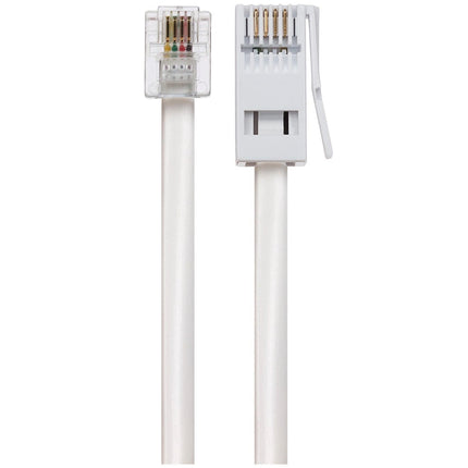 Maplin RJ11 to BT Plug BT- 431A Telephone Modem Cable - White, 3m