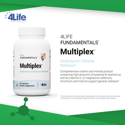4Life Multiplex 60 Capsules - 21 Essential Vitamins & Minerals for Immune Support