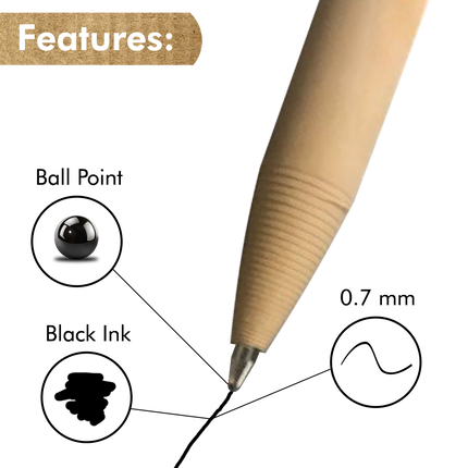 Paper Ballpoint Pens - 24 Pack