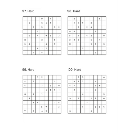 500 Sudoku Puzzles - 5 DIFFICULTY LEVELS - 4 Per Page - Large Print - Solutions Included