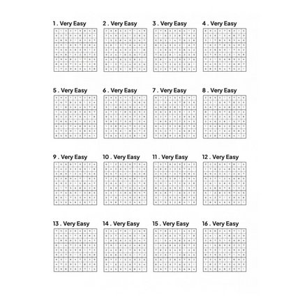 500 VERY EASY Sudoku Puzzles - 4 Per Page - Large Print - Solutions Included